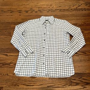 Tom Ford Grid Black and White Mens business casual dress shirt Size 39, 15 1/2